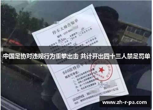 中国足协对违规行为重拳出击 共计开出四十三人禁足罚单